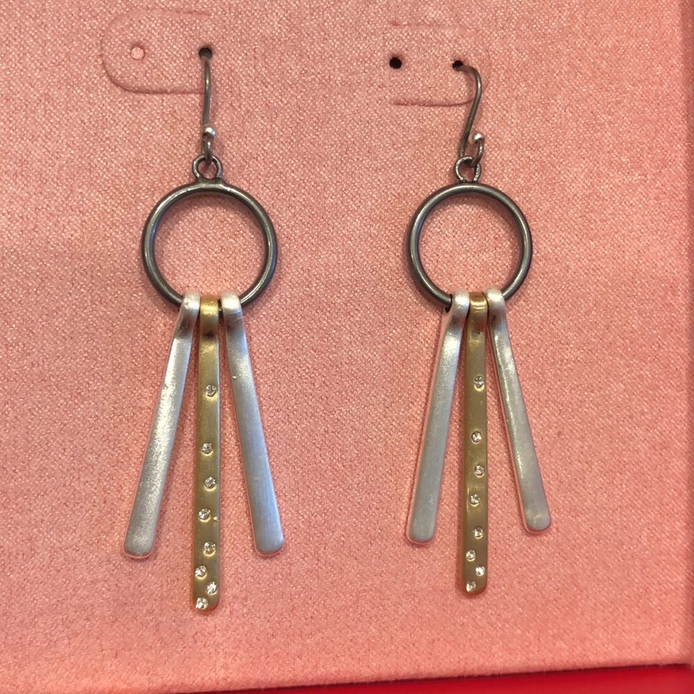 Lucky Brand Two Tone metal drop earrings - NEW